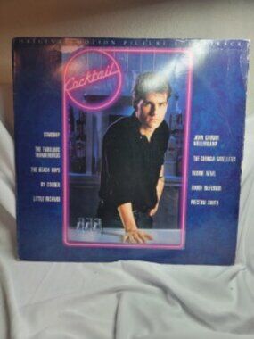 Cocktail Soundtrack Vinyl LP 1988 Elektra Tom Cruise Kokomo Tested
